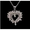 Image 1 : 14KT White Gold 1.83 ctw Diamond Pendant With Chain