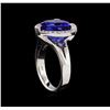Image 4 : 7.48 ctw Tanzanite and Diamond Ring - 14KT White Gold