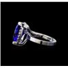 Image 3 : GIA Cert 6.52 ctw Tanzanite and Diamond Ring - 14KT White Gold