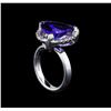 Image 4 : GIA Cert 6.52 ctw Tanzanite and Diamond Ring - 14KT White Gold