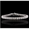 Image 1 : 14KT White Gold 4.54 ctw Diamond Tennis Bracelet