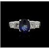 Image 1 : 14KT Two-Tone Gold 2.46 ctw Sapphire and Diamond Ring