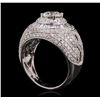 Image 3 : 18KT White Gold 2.97 ctw Diamond Ring