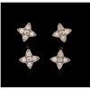 Image 1 : 0.55 ctw Diamond Earrings - 14KT White Gold