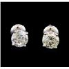 Image 1 : 1.48 ctw Diamond Stud Earrings - 14KT White Gold