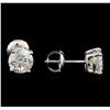 Image 2 : 1.48 ctw Diamond Stud Earrings - 14KT White Gold