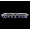 Image 1 : 14KT White Gold 11.80 ctw Sapphire and Diamond Bracelet