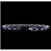Image 3 : 14KT White Gold 11.80 ctw Sapphire and Diamond Bracelet