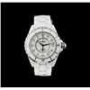 Image 2 : Chanel White Ceramic Diamond J12 Watch