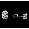 Image 2 : 1.20 ctw Diamond Stud Earrings - 14KT White Gold