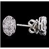 Image 2 : 0.90 ctw Diamond Earrings - 14KT White Gold