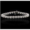 Image 1 : 14KT White Gold 6.43 ctw Diamond Tennis  Bracelet