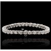 Image 2 : 14KT White Gold 6.43 ctw Diamond Tennis  Bracelet