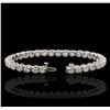 Image 3 : 14KT White Gold 6.43 ctw Diamond Tennis  Bracelet