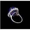 Image 3 : 13.98 ctw Tanzanite and Diamond Ring - 14KT White Gold