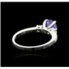 Image 3 : 14KT White Gold 1.37 ctw Tanzanite and Diamond Ring