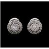 Image 1 : 1.00 ctw Diamond Earrings - 14KT White Gold