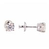 Image 2 : 1.00 ctw Diamond Stud Earrings - 14KT White Gold