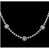 Image 1 : 2.53 ctw Diamond Necklace - 14KT White Gold
