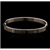 Image 1 : Cartier 18KT White Gold Love Bangle Bracelet Size 19