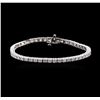 Image 1 : 4.70 ctw Diamond Tennis Bracelet - 14KT White Gold