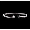 Image 3 : 4.70 ctw Diamond Tennis Bracelet - 14KT White Gold