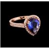 Image 1 : 2.50 ctw Tanzanite and Diamond Ring - 14KT Rose Gold