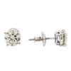 Image 2 : 1.41 ctw Diamond Stud Earrings - 14KT White Gold