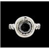 Image 2 : 14KT White Gold 2.72 ctw Black & White Diamond Ring