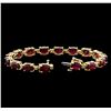 Image 3 : 27.55 ctw Ruby and Diamond Bracelet - 14KT Yellow Gold