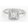 Image 1 : GIA Certified 1.39 ctw Diamond Ring - 14K White Gold