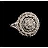 Image 1 : 14KT White Gold 1.28 ctw Brilliant Cut Diamond Ring
