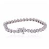 Image 2 : 14KT White Gold 7.60 ctw Diamond Tennis  Bracelet