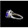 Image 3 : 14KT White Gold 2.90 ctw Tanzanite and Diamond Ring