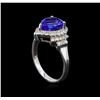 Image 4 : 14KT White Gold 2.90 ctw Tanzanite and Diamond Ring