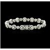 Image 2 : 14KT White Gold 4.56 ctw Diamond Bracelet
