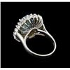 Image 3 : 5.26 ctw Aquamarine and Diamond Ring - 14KT White Gold