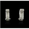 Image 1 : 18KT White Gold 1.21 ctw Diamond Earrings