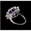 Image 3 : 14KT White Gold 3.43 ctw Tanzanite and Diamond Ring