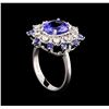 Image 4 : 14KT White Gold 3.43 ctw Tanzanite and Diamond Ring