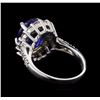 Image 3 : 5.63 ctw Tanzanite and Diamond Ring - 14KT White Gold
