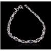 Image 2 : 6.00 ctw Sapphire Bracelet - 14KT White Gold
