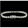Image 2 : 14KT White Gold 6.72 ctw Diamond Tennis Bracelet