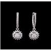 Image 1 : 1.52 ctw Diamond Earrings - 14KT White Gold