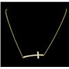 Image 1 : 0.55 ctw Diamond Cross Necklace - 18KT Yellow Gold