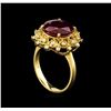 Image 4 : 14KT Yellow Gold 6.86 ctw Ruby and Diamond Ring