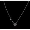 Image 2 : 14KT White Gold 0.55 ctw Black Diamond Necklace