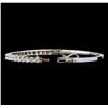 Image 3 : 14KT White Gold 3.12 ctw Diamond Bangle Bracelet