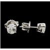 Image 2 : 1.18 ctw Diamond Stud Earrings - 14KT White Gold