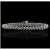 Image 1 : 14KT White Gold 3.37 ctw Diamond Tennis  Bracelet